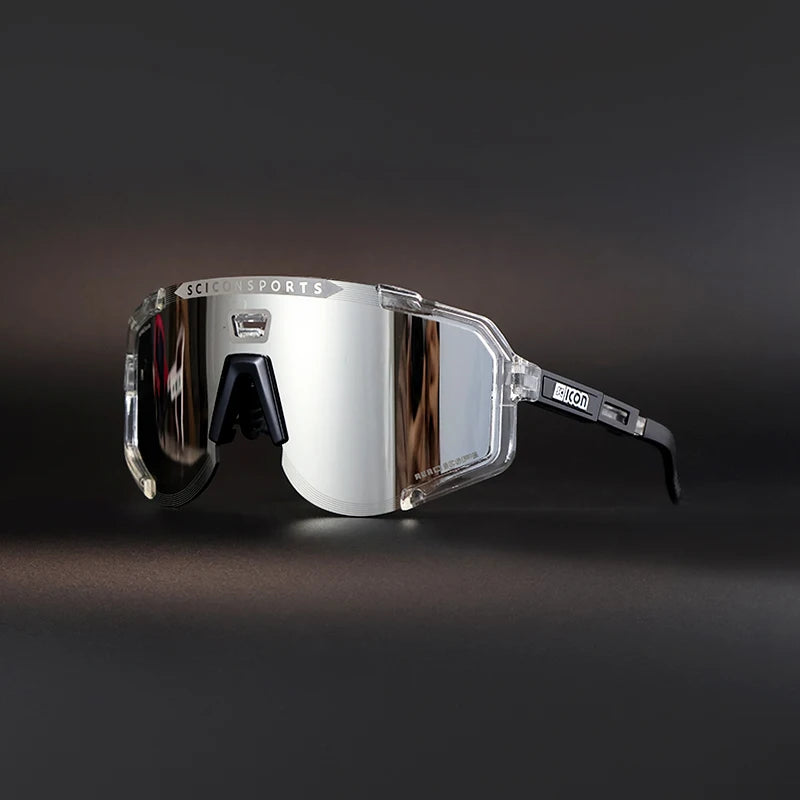 SCICON AEROSCOPE Cycling Glasses - Photochromatic Sports Sunglasses with UV400 for Road Bike & MTB