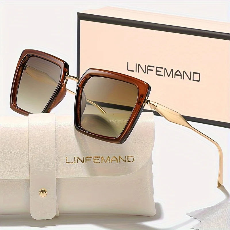 Modern Square PC UV400 Gradient Sunglasses