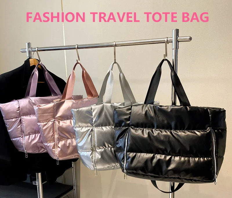 Kompakte Shopper Nylon mit Reißverschluss mit Innenfächern