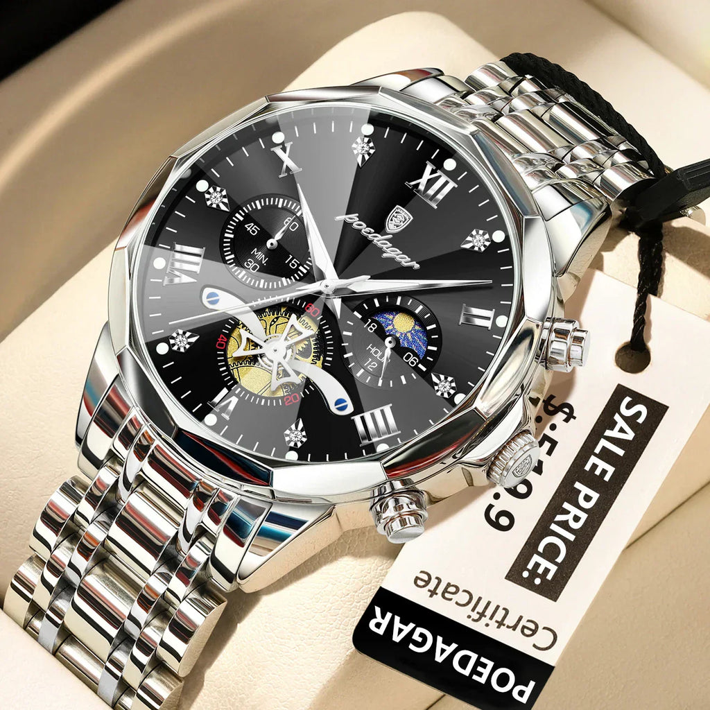 POEDAGAR Luxury Men's Watch Top Original