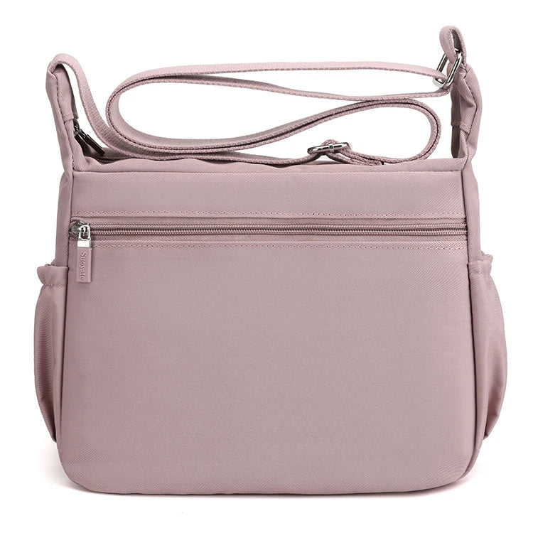 Robust Nylon Crossbody Bag with Zipper and