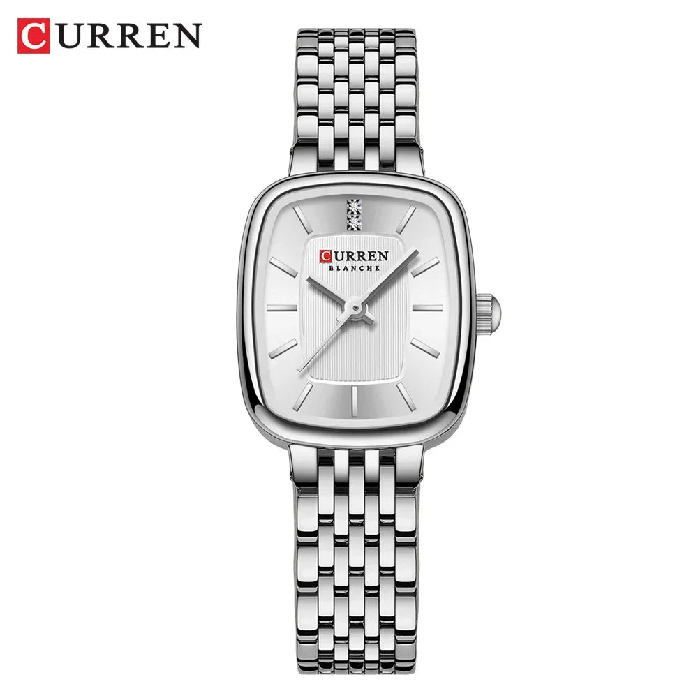 Edle Damen Armbanduhr Edelstahl Analog Quarz wasserbeständig