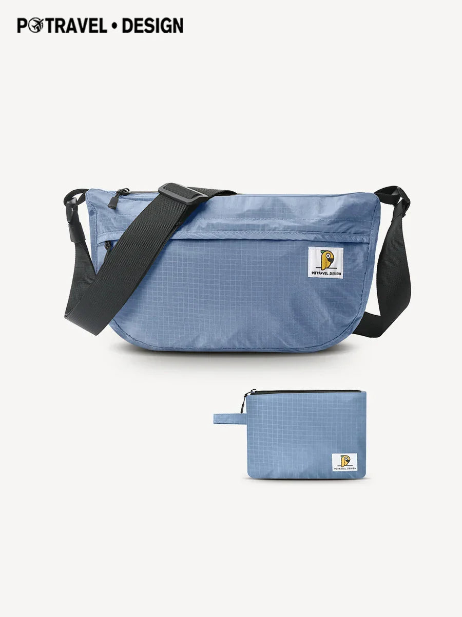 Trendy Nylon Crossbody Bag with Zipper with