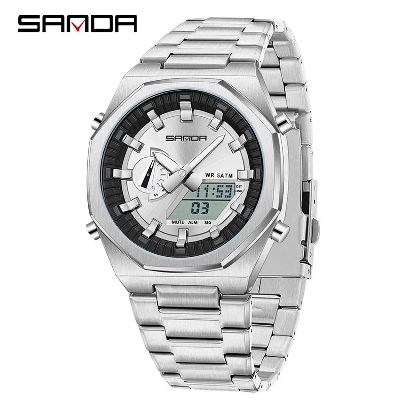SANDA Luxury Men's Electronic Dual Watch
