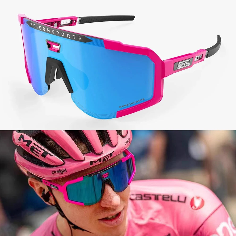 SCICON AEROSCOPE Cycling Glasses - Photochromatic Sports Sunglasses with UV400 for Road Bike & MTB
