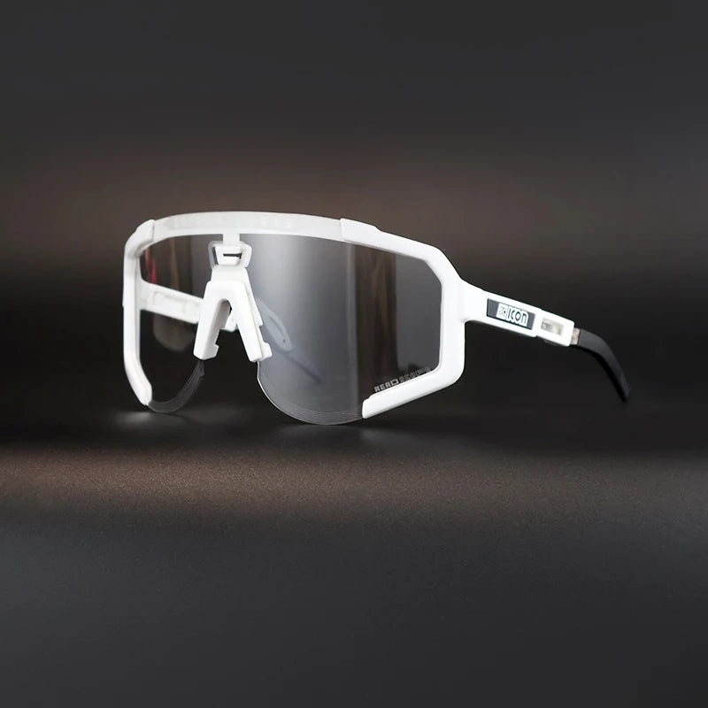 SCICON AEROSCOPE Cycling Glasses - Photochromatic Sports Sunglasses with UV400 for Road Bike & MTB