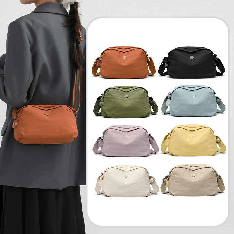Stilvolle Crossbody Handtasche Nylon mit Reißverschluss mit