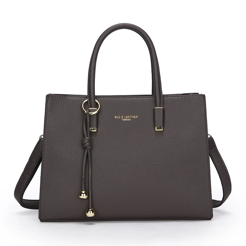 Damen-Handtasche aus PU-Leder – Große Tote & Crossbody Bag mit 3 Fächern