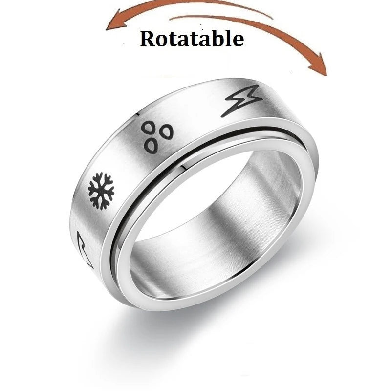 Anti-Stress Fidget Ring aus Edelstahl – Drehbarer Anxiety Spinner Ring
