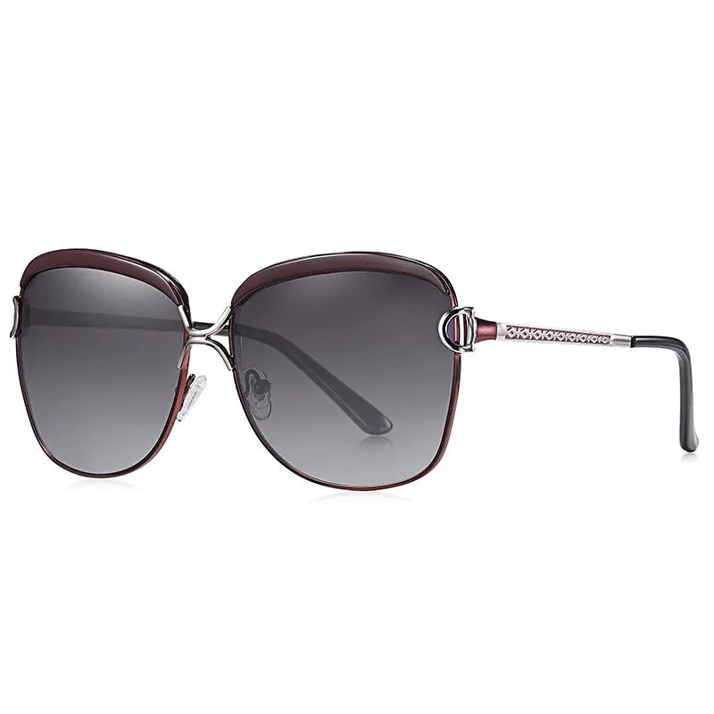 Modern Round Polarized Sunglasses UV400 Mirrored Gradient Lenses