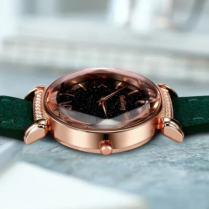 Starry Sky Quarz-Armbanduhr für Frauen – Elegante Damen Uhr, Montre Femme, Reloj Mujer, Horloges Women, Relógio Feminino