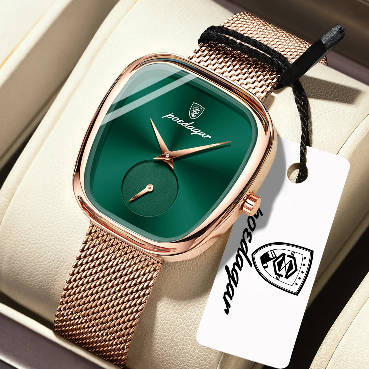 Moderne Damen Armbanduhr Edelstahl Analog Quarz wasserbeständig