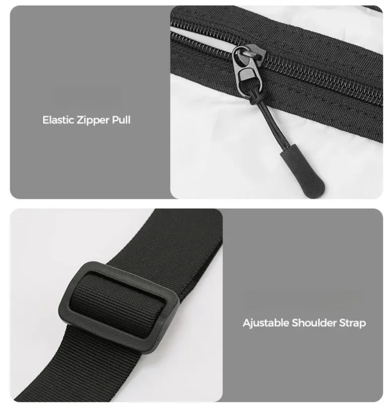 Trendy Nylon Crossbody Bag with Zipper with