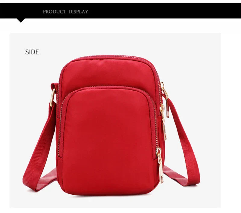 Kompakte Crossbody Handtasche Lederoptik mit Reißverschluss mit