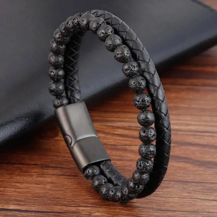 Edelstahl & Naturstein Armband für Damen & Herren