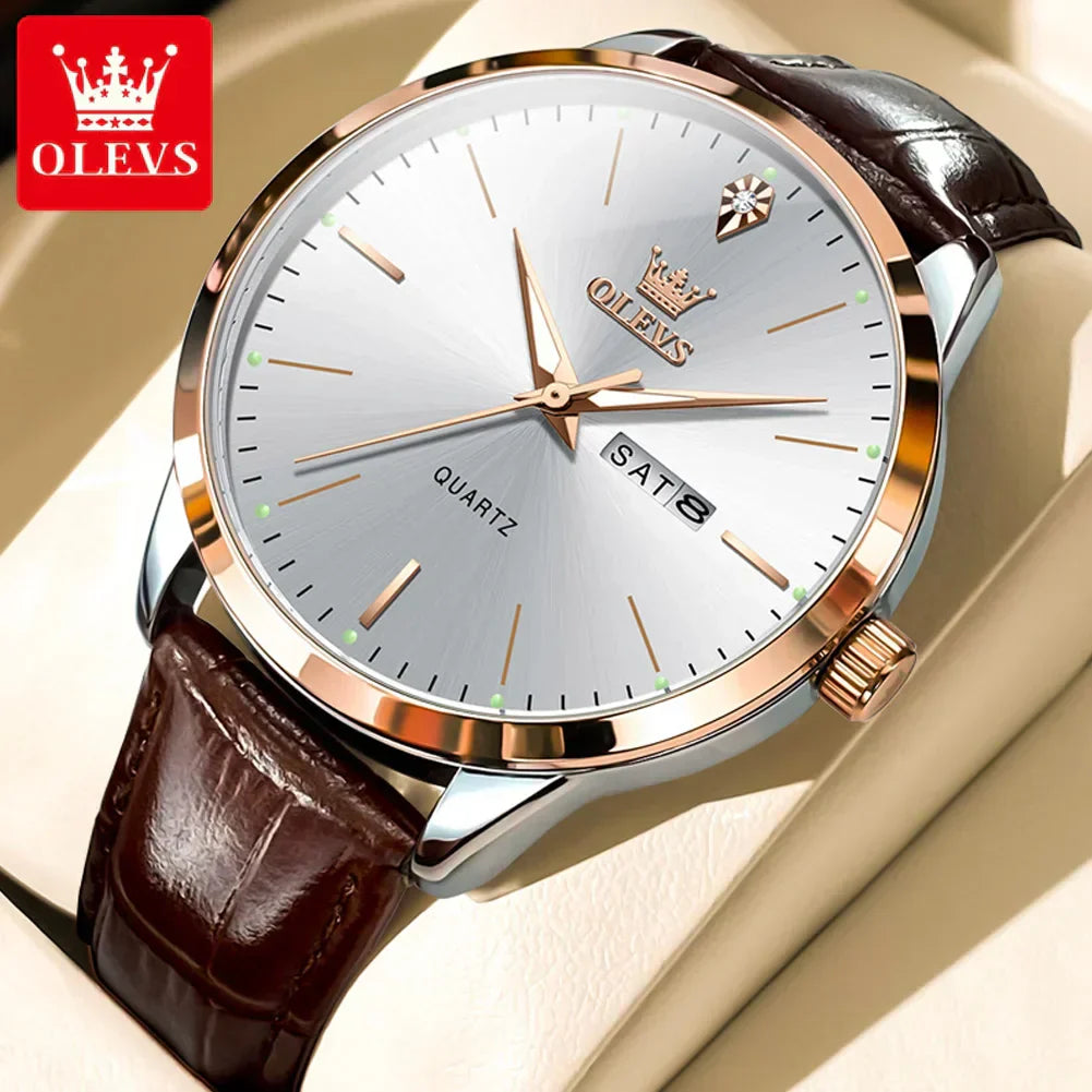 OLEVS 2935 Herren Uhr Dual Calendar
