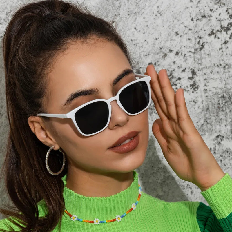 Stylish Square Sunglasses UV400 Mirrored Lenses