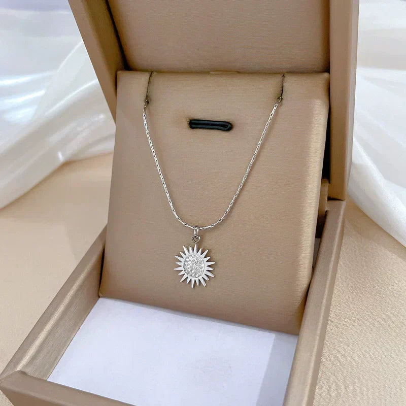 Sun Necklace, Woman Jewelry ,Fashion Wedding Party Accessories Gold Plated, Opal Sun Pendant ,Rapunzel Choker, Gift