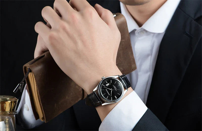 Luxus Herren-Armbanduhr 2022 – Edelstahlband, Wasserdicht, Business Uhren für Männer | Relogio Masculino