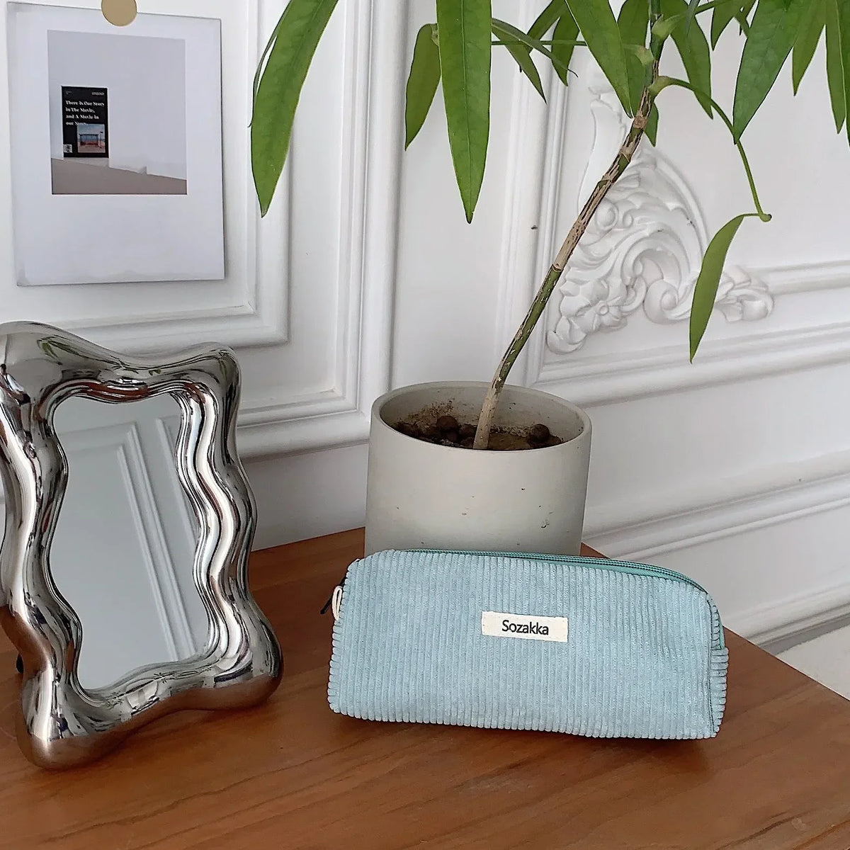 Elegante Clutch Lederoptik mit Reißverschluss