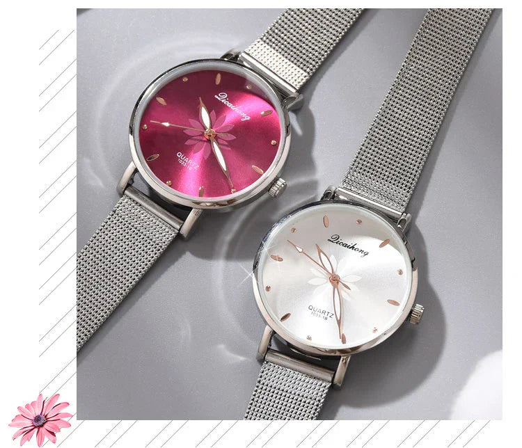 Damen Armbanduhr – Elegante Quarzuhr aus Edelstahl in Silber | Stilvoll & Alltagstauglich