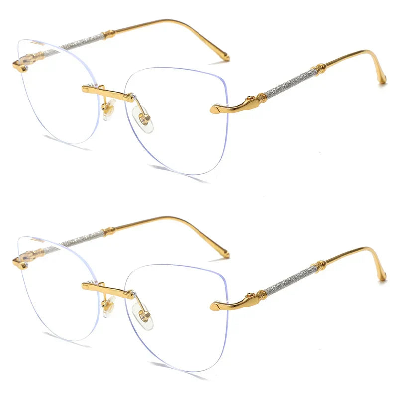 Elegant Cat-Eye Metal UV400 Sunglasses