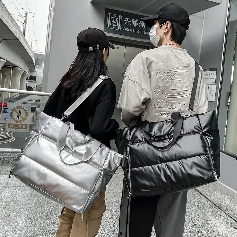 Kompakte Shopper Nylon mit Reißverschluss mit Innenfächern