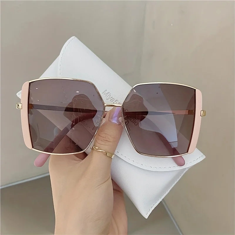 Trendy Square Metal Sunglasses
