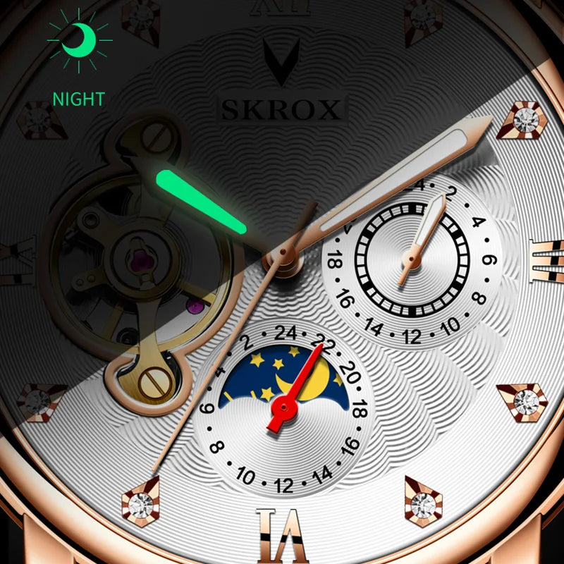 SKROX Moon Phase Tourbillon Automatic Movement