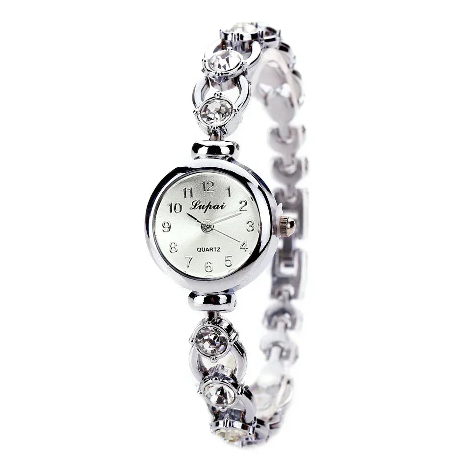 Luxus Damen-Armbanduhr – Edelstahl & Kristall-Armband | Mode Reloj Mujer