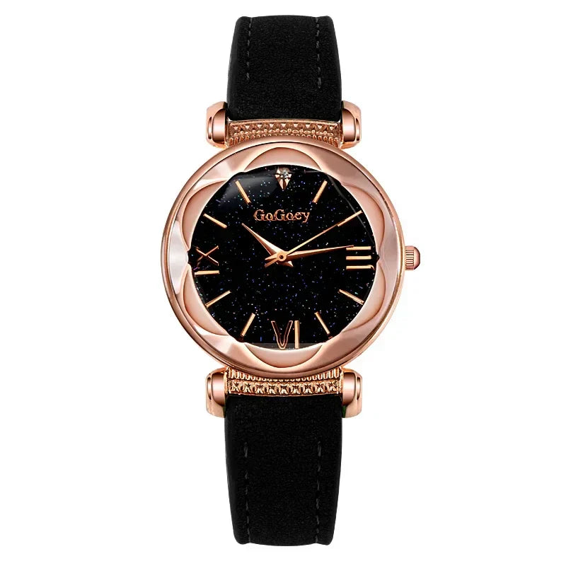 Starry Sky Quartz Watch for Women – Elegant Ladies Watch, Montre Femme, Reloj Mujer, Horloges Women, Relógio Feminino