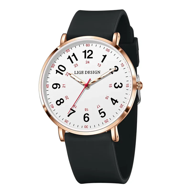 Elegante Damen Armbanduhr Analog Quarz wasserbeständig