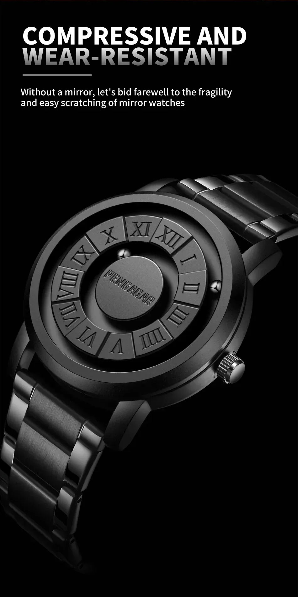 2024 New Luxury Quartz Watch for Men – Creative Scroll Hands, Magnetic Wrist Watch, Relogio Masculino