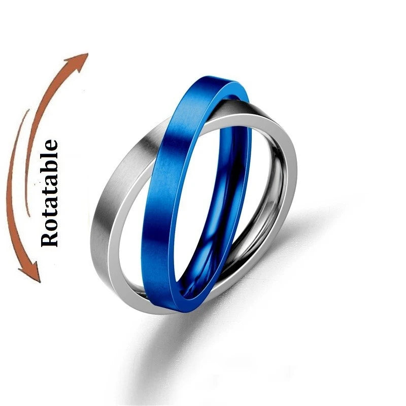 Anti-Stress Fidget Ring aus Edelstahl – Drehbarer Anxiety Spinner Ring