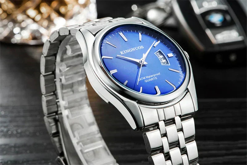 Luxus Herren-Armbanduhr 2022 – Edelstahlband, Wasserdicht, Business Uhren für Männer | Relogio Masculino