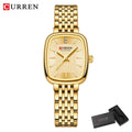 Edle Damen Armbanduhr Edelstahl Analog Quarz wasserbeständig
