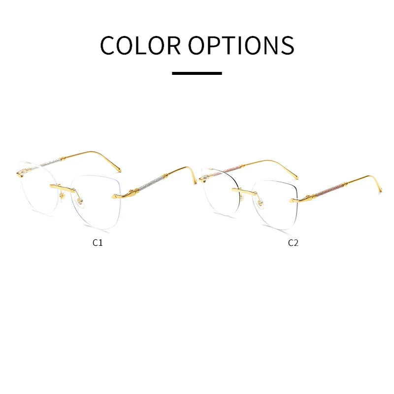 Elegant Cat-Eye Metal UV400 Sunglasses
