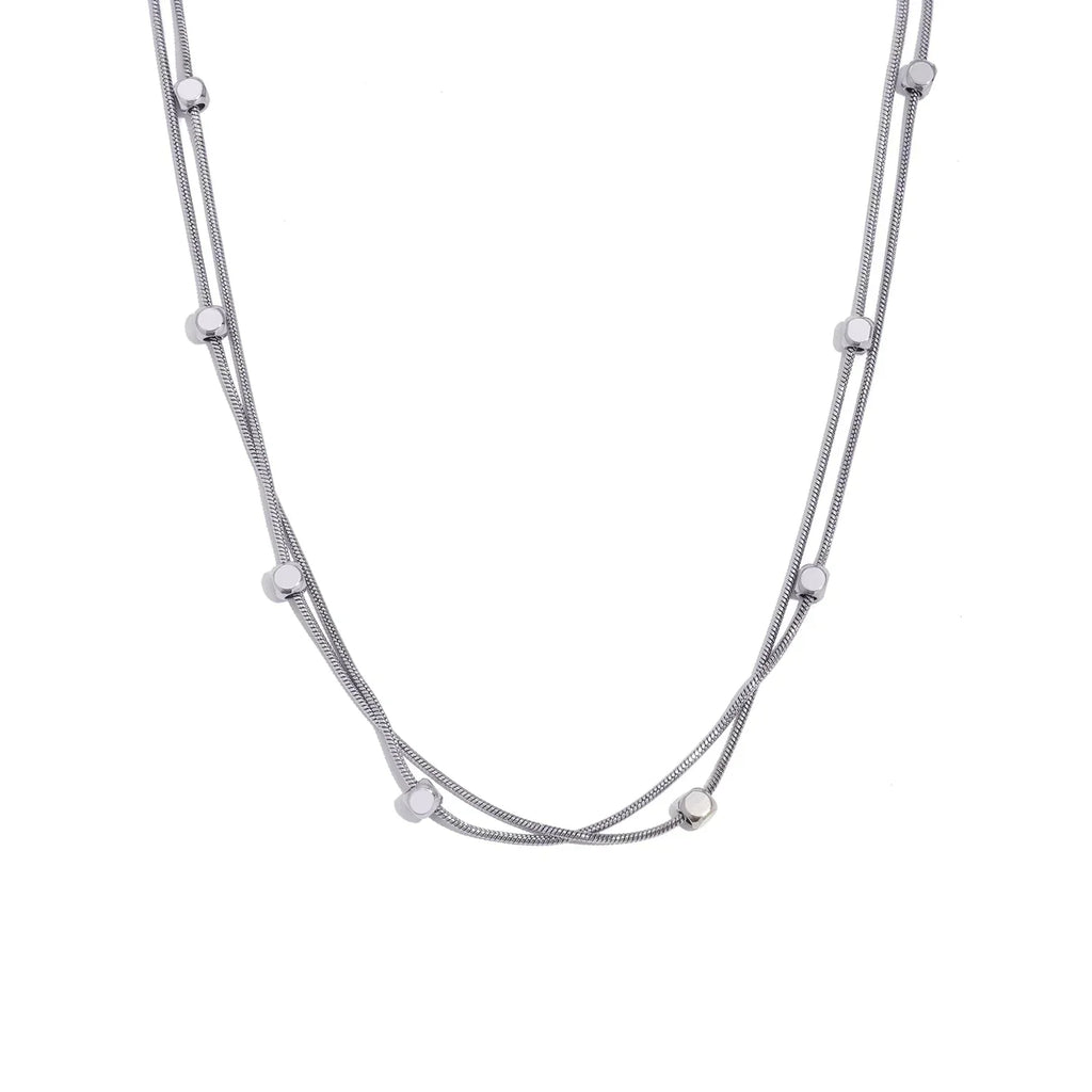 Doppelkette Minimalistische Eleganz