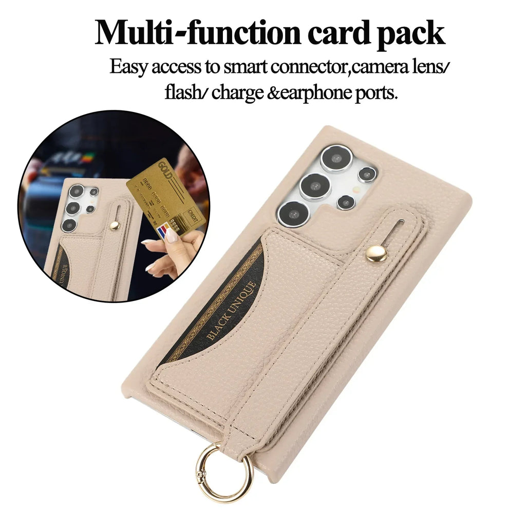 Elegant phone case with zipper