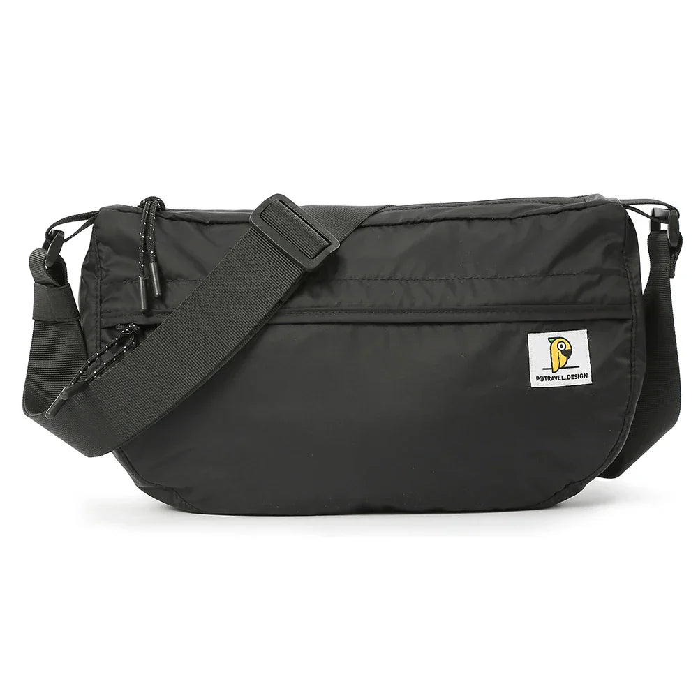 Trendy Nylon Crossbody Bag with Zipper with