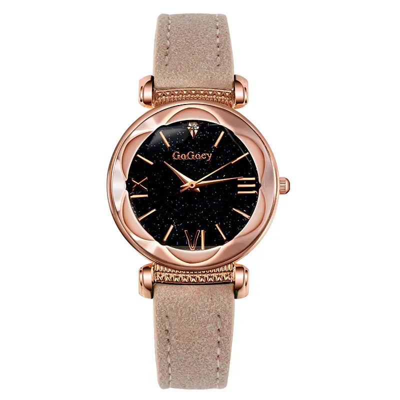 Starry Sky Quartz Watch for Women – Elegant Ladies Watch, Montre Femme, Reloj Mujer, Horloges Women, Relógio Feminino