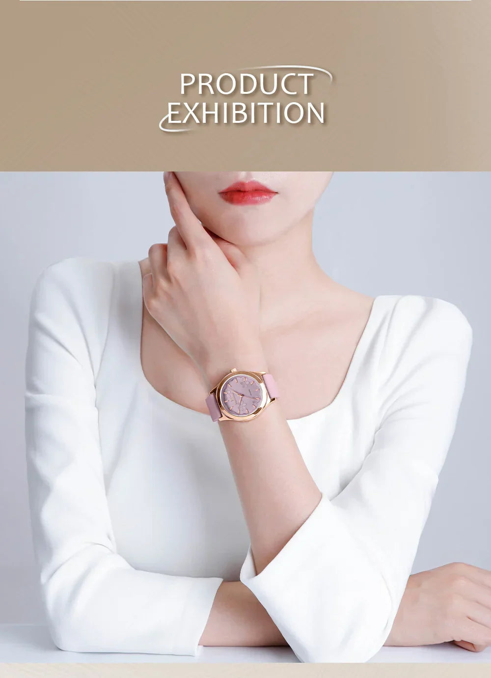 Elegante Damen Armbanduhr Analog Quarz wasserbeständig