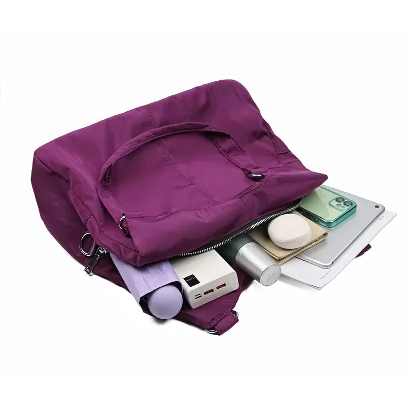 Edle Shopper Lederoptik mit Reißverschluss