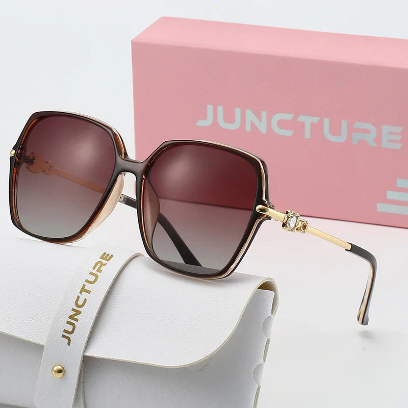 Moderne Sonnenbrille Eckig PC polarisiert UV400 Verlaufsglas