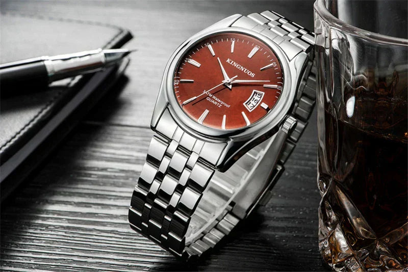 Luxus Herren-Armbanduhr 2022 – Edelstahlband, Wasserdicht, Business Uhren für Männer | Relogio Masculino