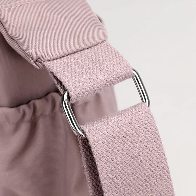 Robust Nylon Crossbody Bag with Zipper and