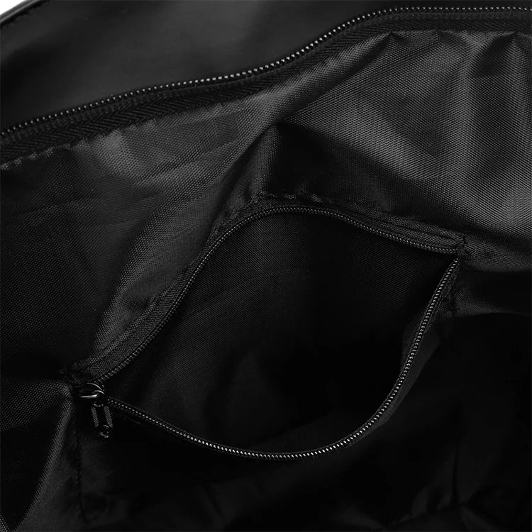 Stylish Nylon Shopper with Zipper and Interior Pockets
