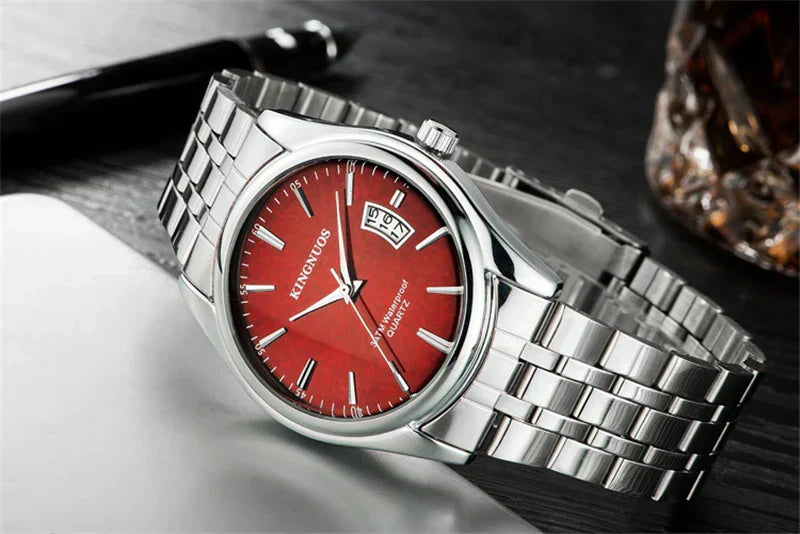 Luxus Herren-Armbanduhr 2022 – Edelstahlband, Wasserdicht, Business Uhren für Männer | Relogio Masculino
