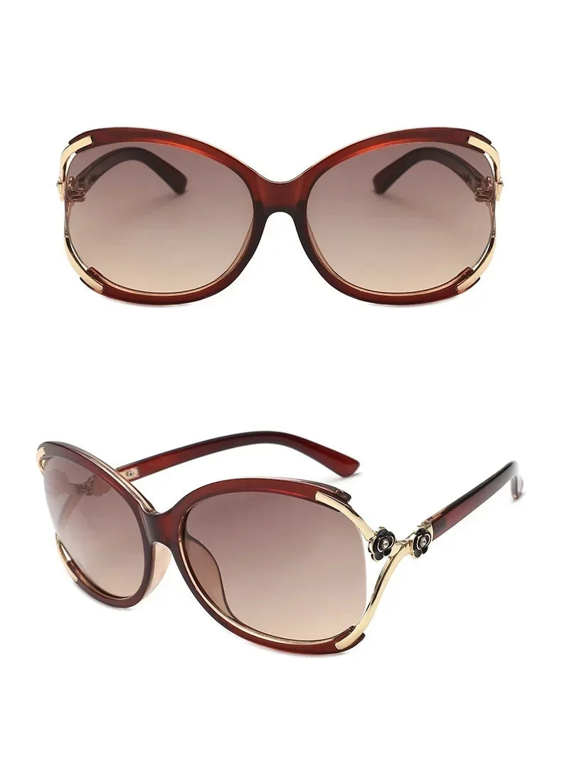 Sportliche Sonnenbrille Cat-Eye PC UV400 Spiegelglas Verlaufsglas