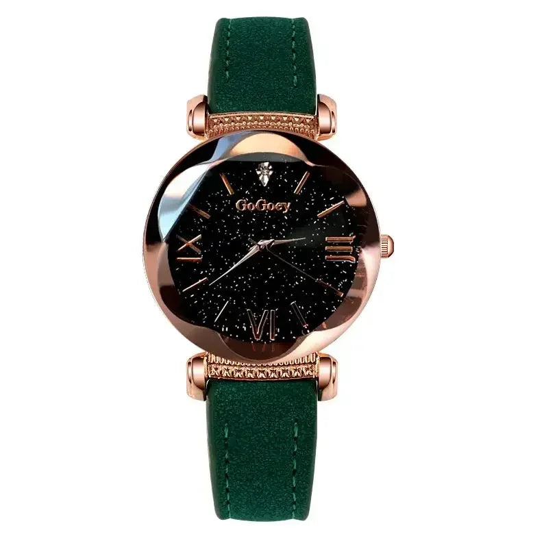 Starry Sky Quarz-Armbanduhr für Frauen – Elegante Damen Uhr, Montre Femme, Reloj Mujer, Horloges Women, Relógio Feminino